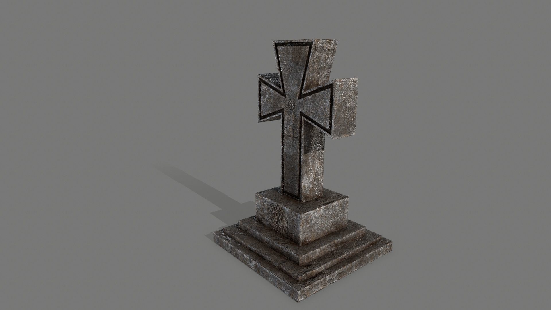 Tombstone set 1 cross Low-poly 3D model_22