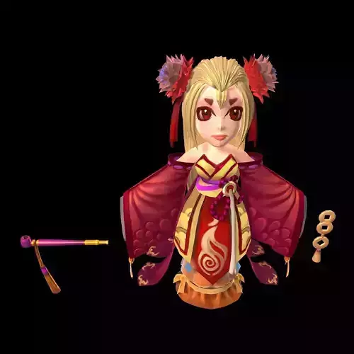 The characters of the game - the hotel owner 3D model