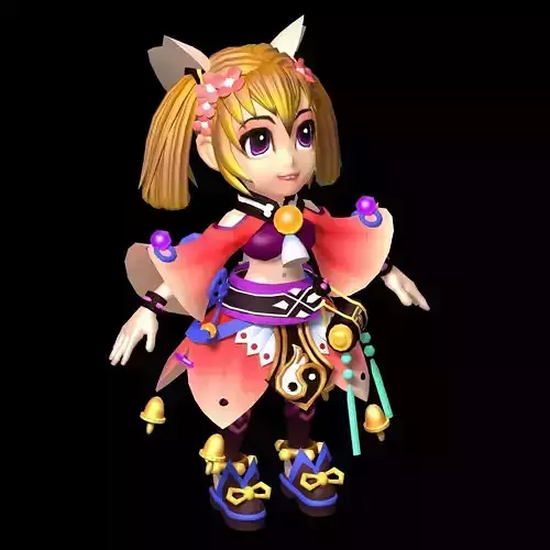 Game character character - bell light rain