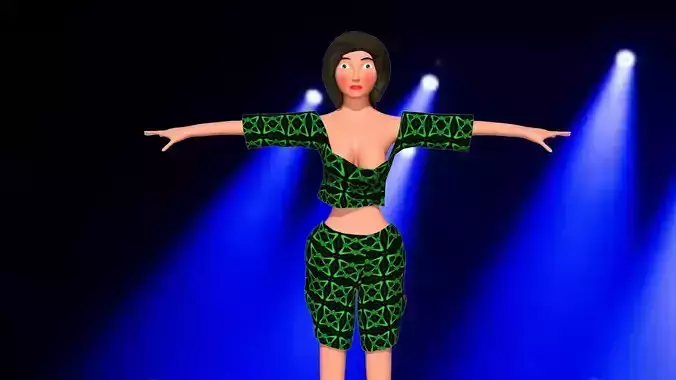 free model of a woman in a shirt with textures 7