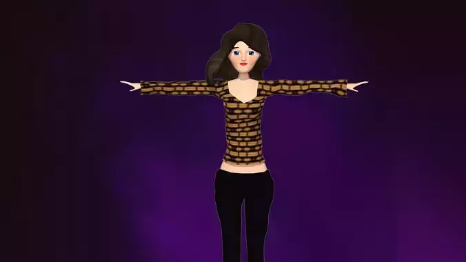 free model of a woman in a shirt with textures 8