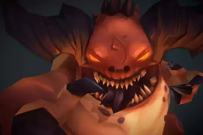 Demon Fatty - Low Poly Hand Painted Low-poly 3D model