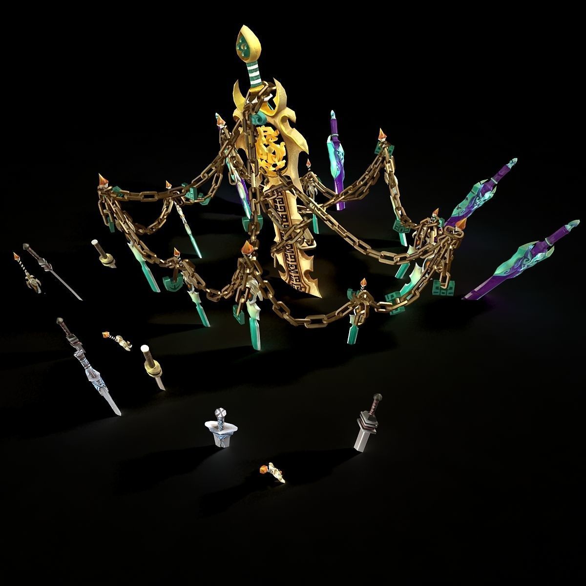 The character of the game - the seal of the defeated 3D model_1