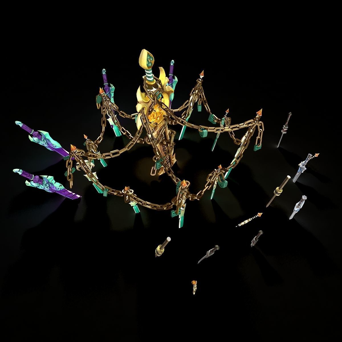 The character of the game - the seal of the defeated 3D model_2