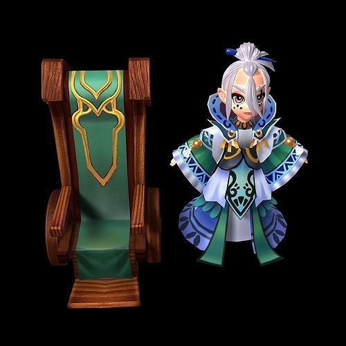 The characters of the game - Qiu 1000 feet 3D model