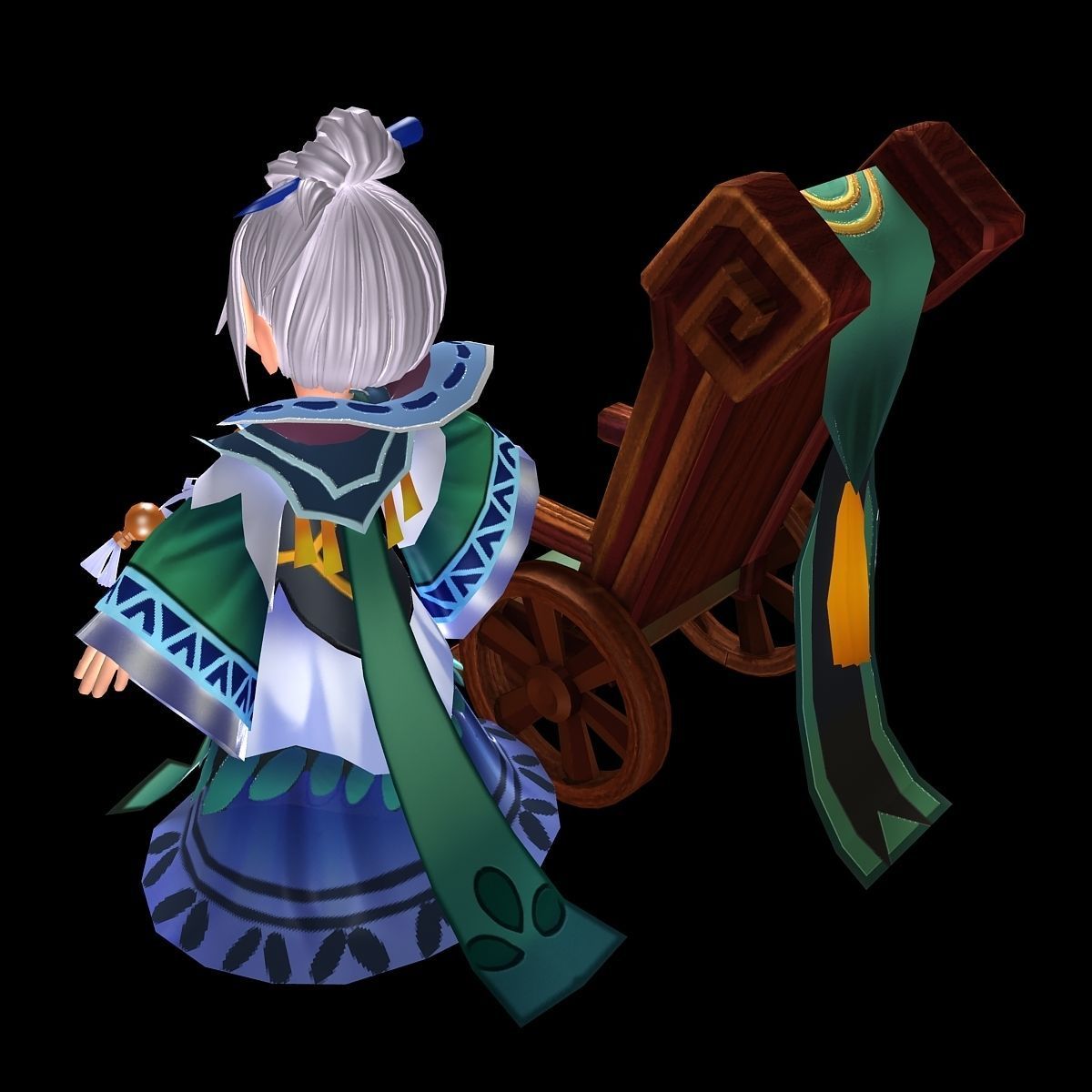 The characters of the game - Qiu 1000 feet 3D model_1