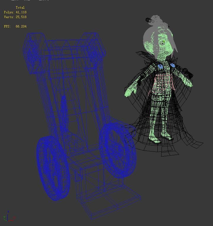 The characters of the game - Qiu 1000 feet 3D model_4