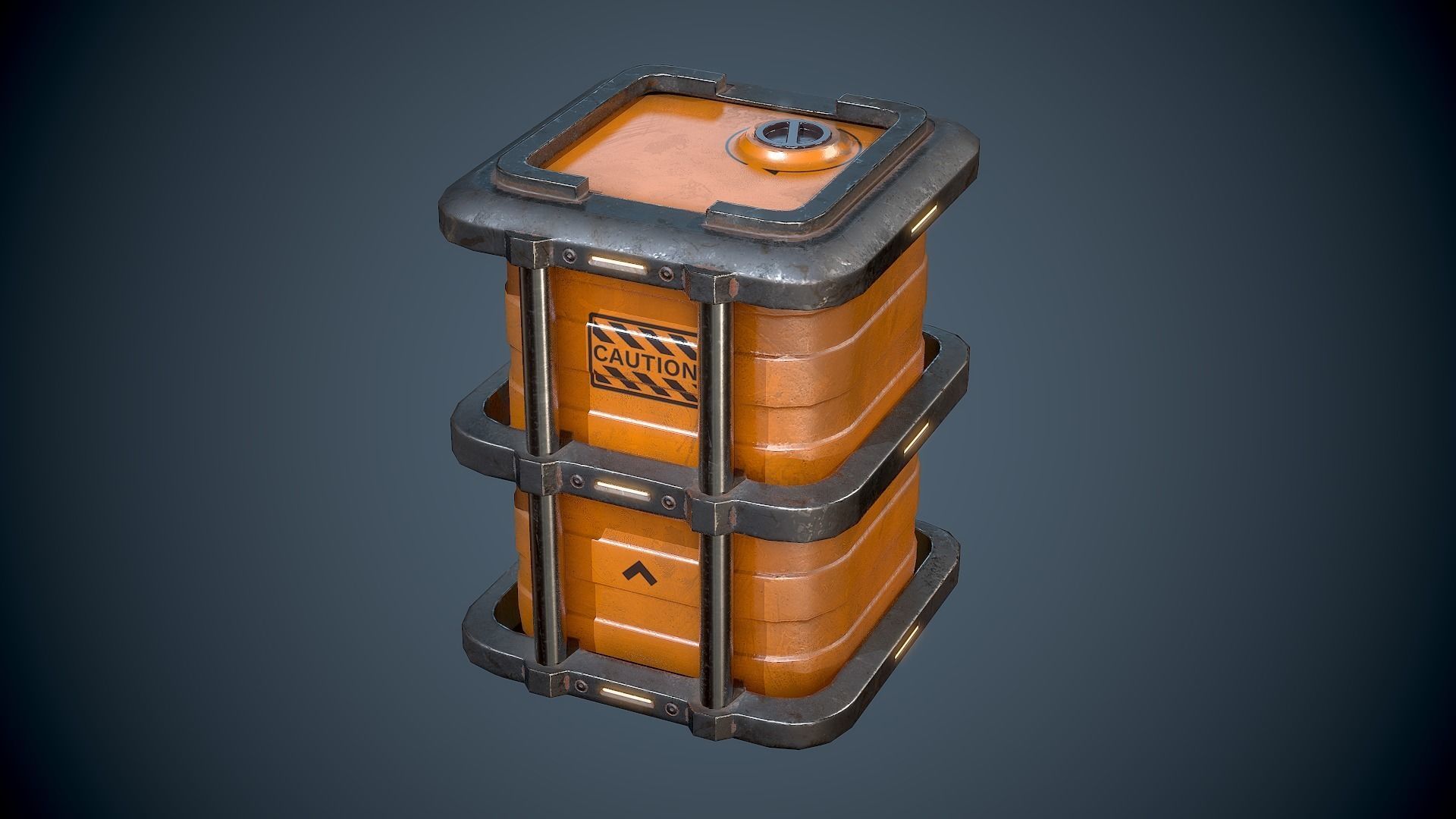 Sci-Fi Barrel Plastic Low-poly 3D model_1