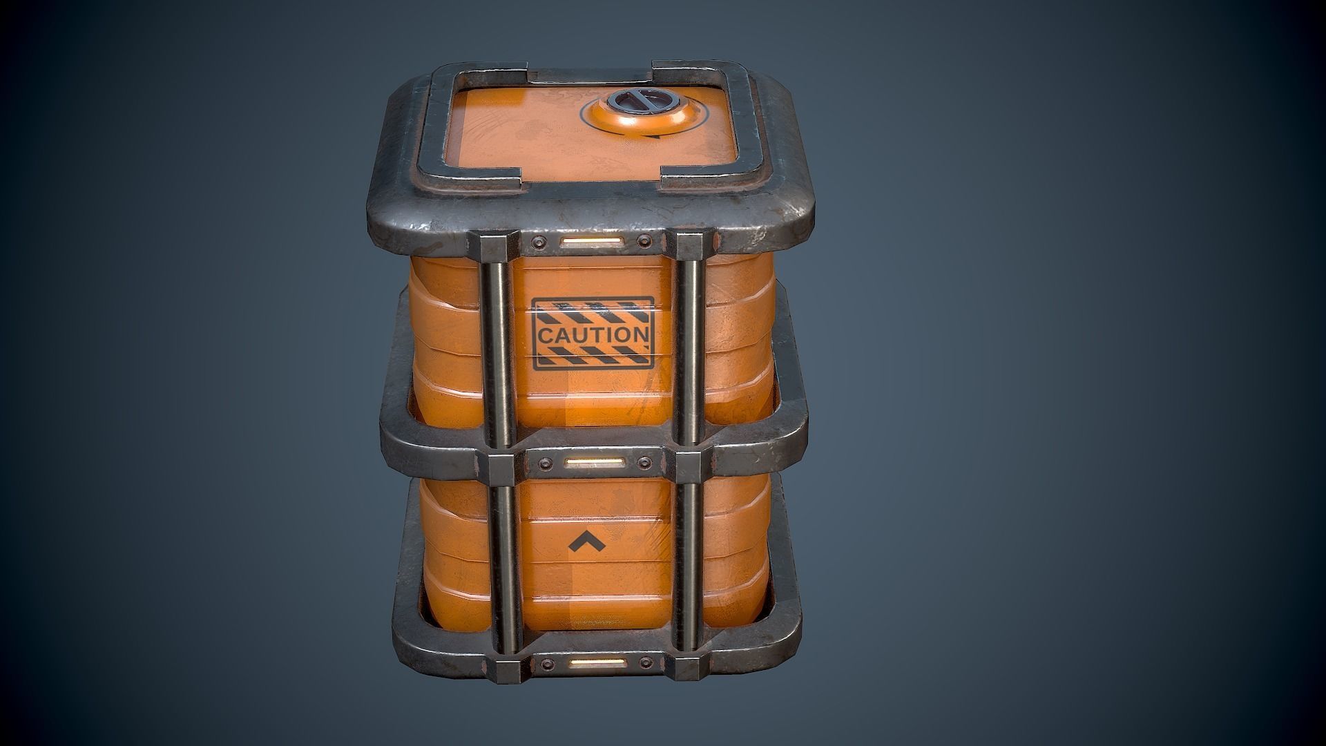 Sci-Fi Barrel Plastic Low-poly 3D model_3