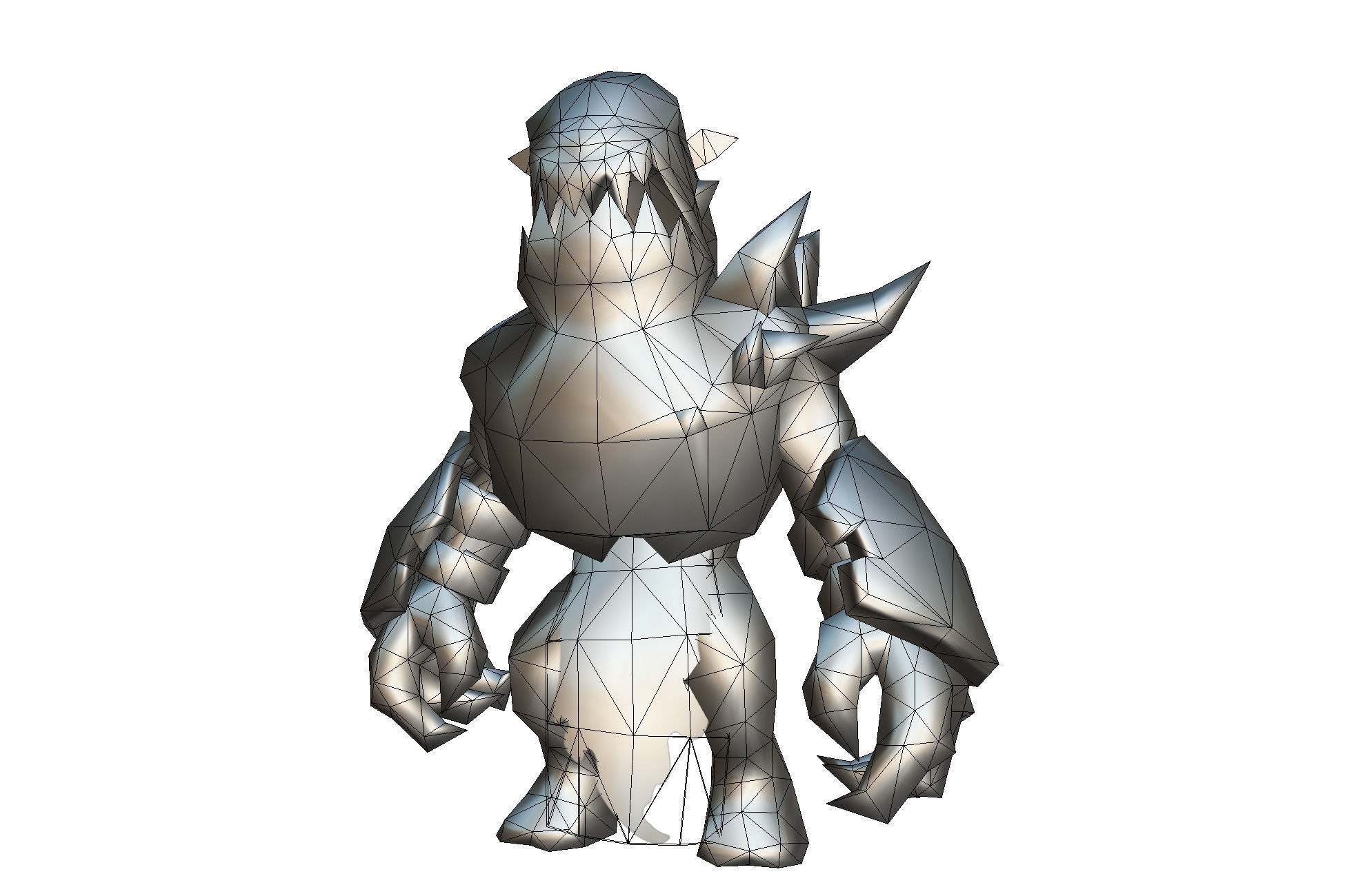 Demon Grunt - Low Poly Hand Painted Low-poly 3D model_2