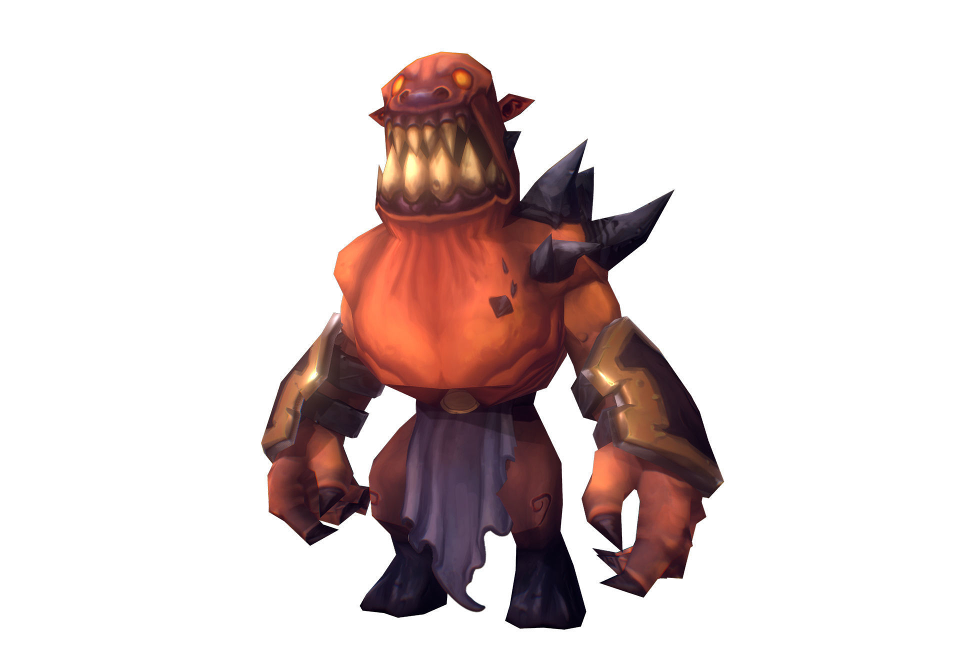 Demon Grunt - Low Poly Hand Painted Low-poly 3D model_1