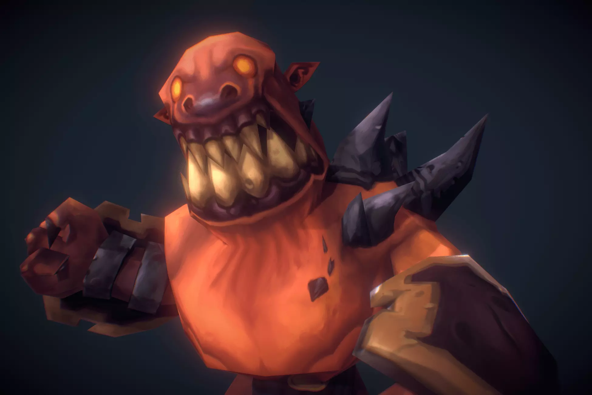 Demon Grunt - Low Poly Hand Painted Low-poly 3D model_0