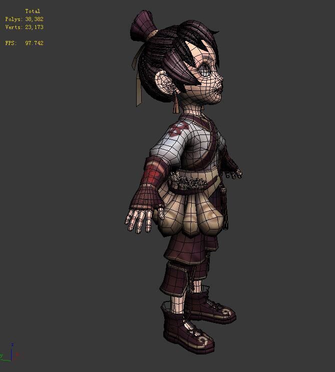 The characters of the game - the servant 3D model_4
