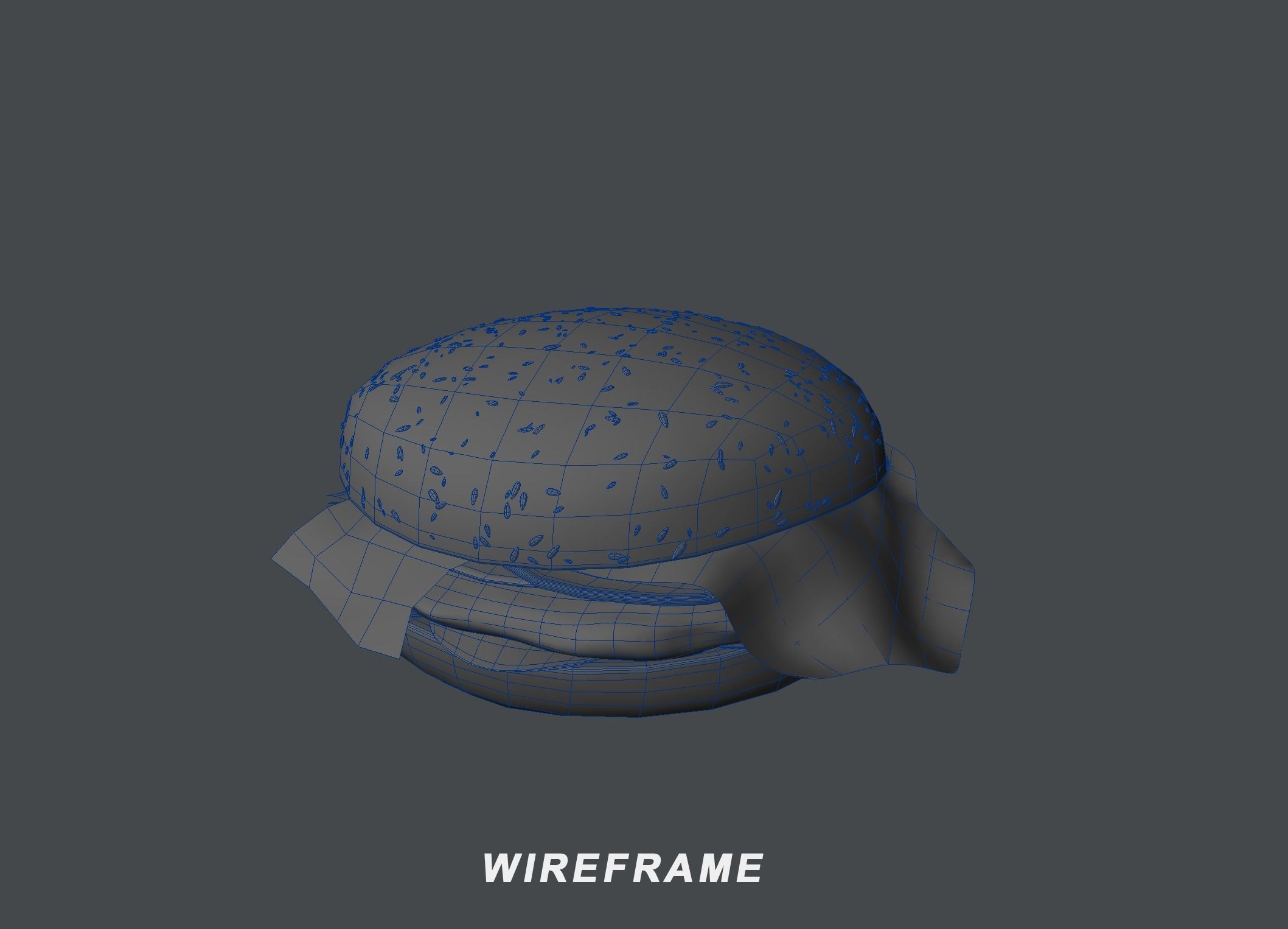 Hamburger Low-poly 3D model_4