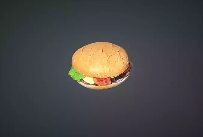 Hamburger Low-poly 3D model