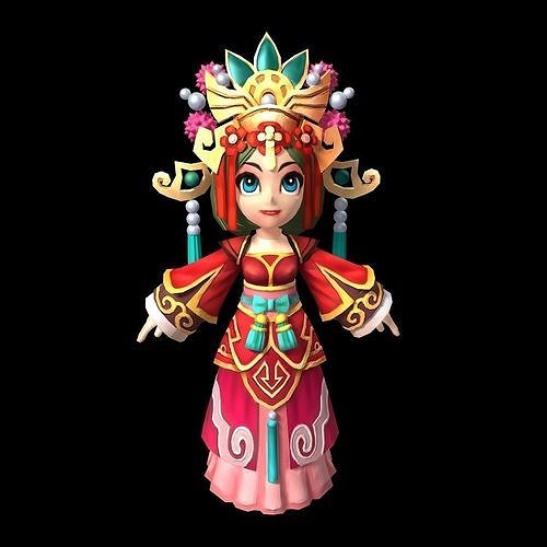 Game characters - bride 3D model