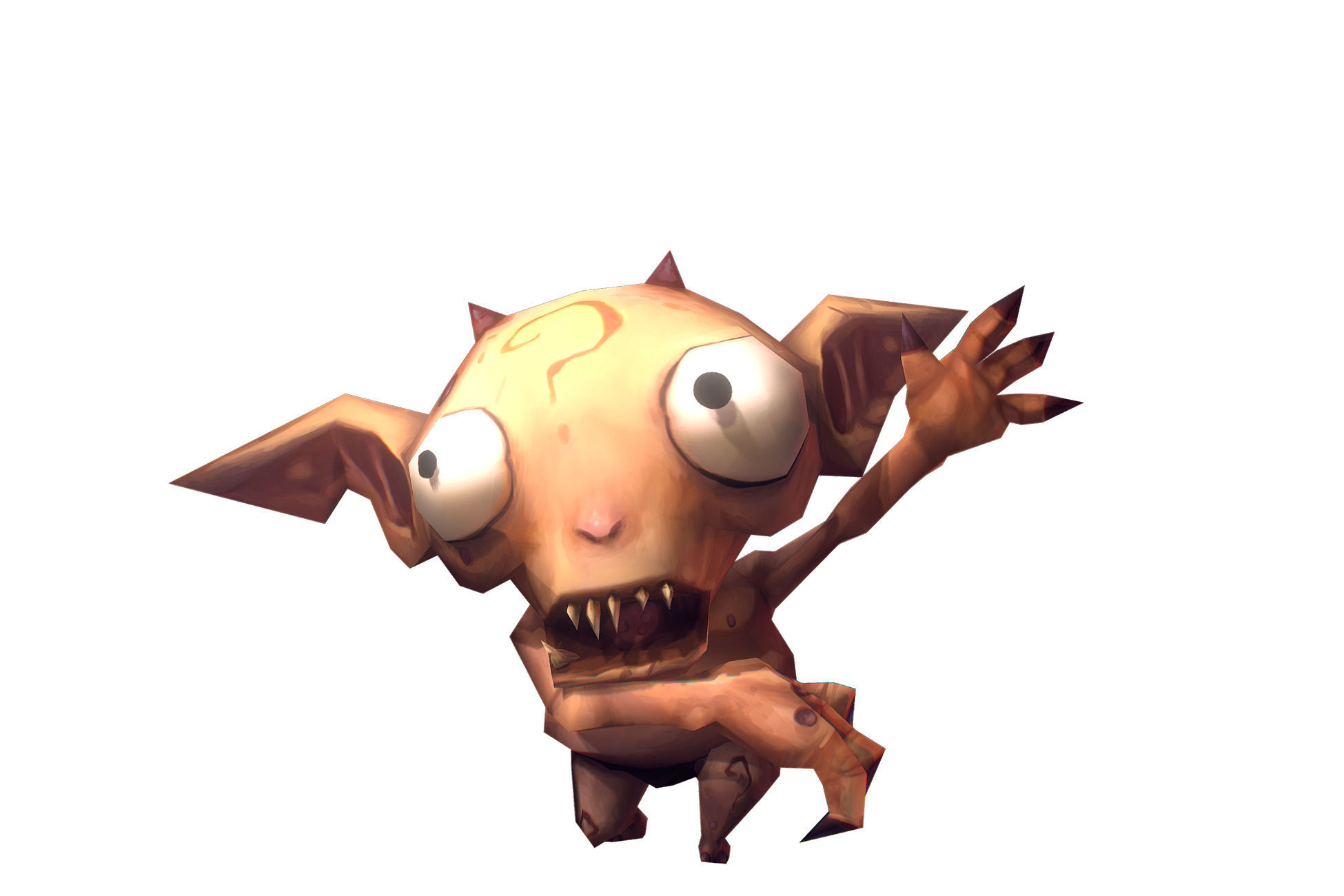 Demon Imp - Low Poly Hand Painted Low-poly 3D model_5