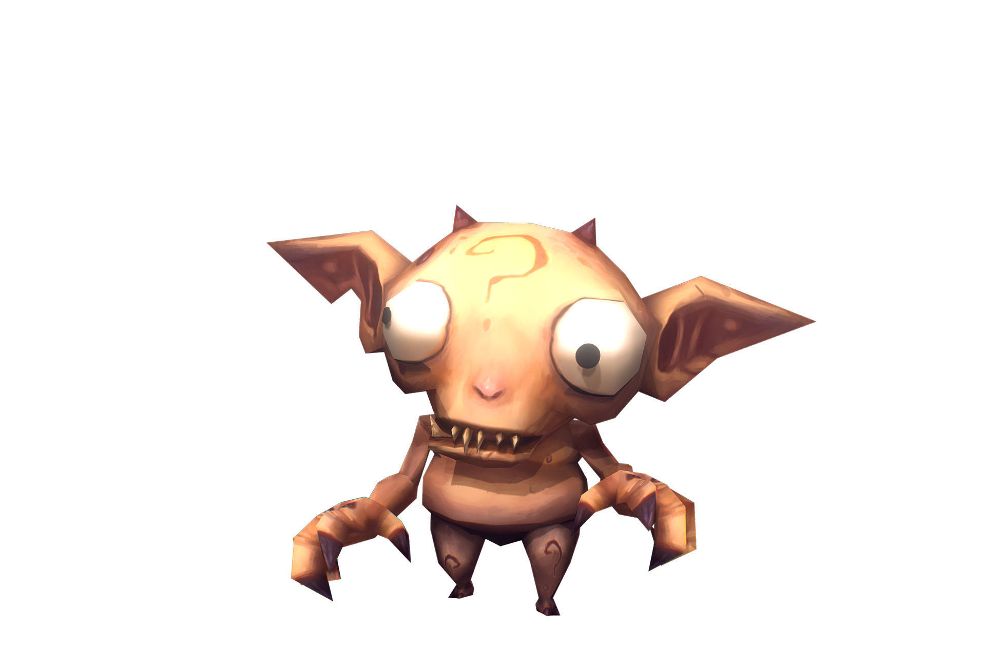 Demon Imp - Low Poly Hand Painted Low-poly 3D model_7