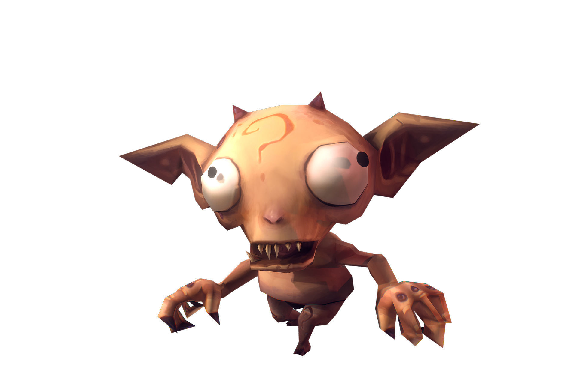 Demon Imp - Low Poly Hand Painted Low-poly 3D model_3