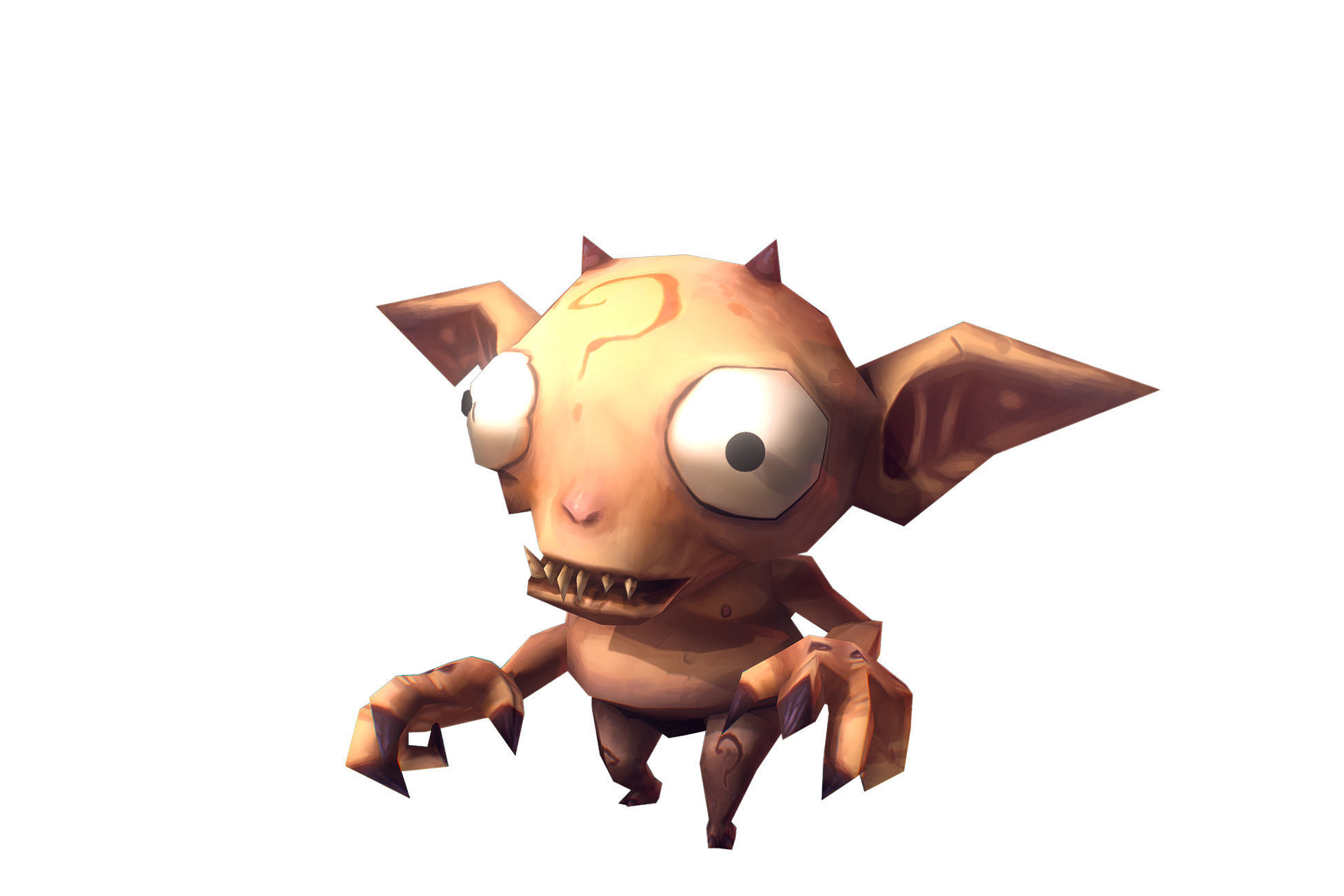 Demon Imp - Low Poly Hand Painted Low-poly 3D model_1