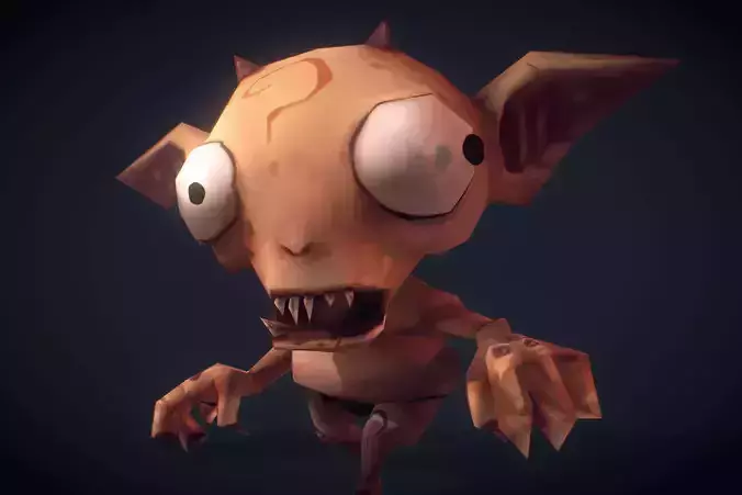 Demon Imp - Low Poly Hand Painted Low-poly 3D model