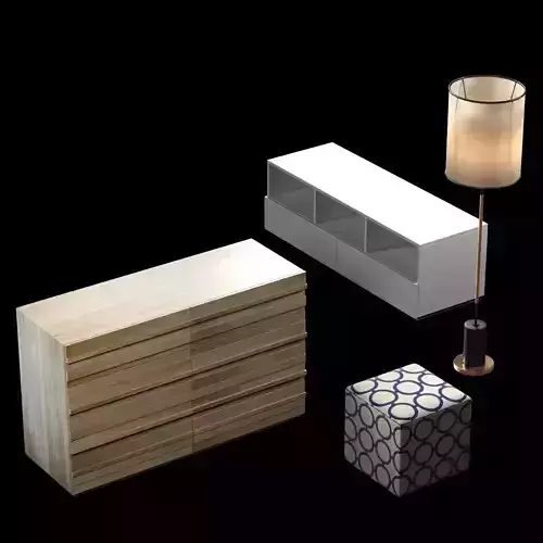 Stria 6-Drawer Dresser - Cerused White