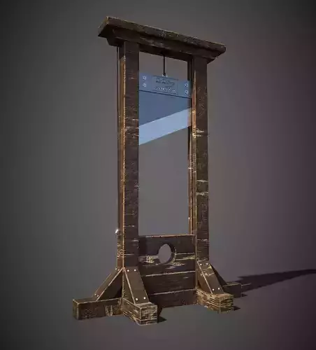 Guillotine french Low-poly 3D model
