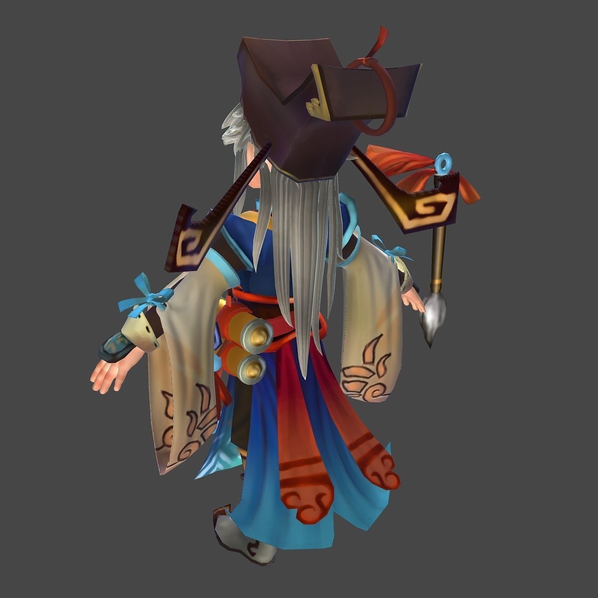 Game characters - ingot trading notary 3D model_2