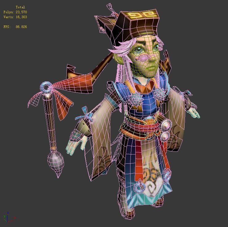 Game characters - ingot trading notary 3D model_5