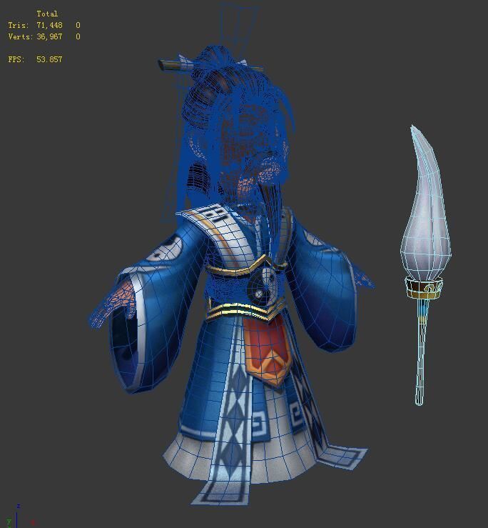 The characters of the game - middle school priests 3D model_5