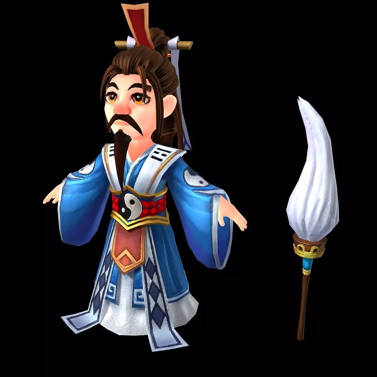 The characters of the game - middle school priests 3D model_0