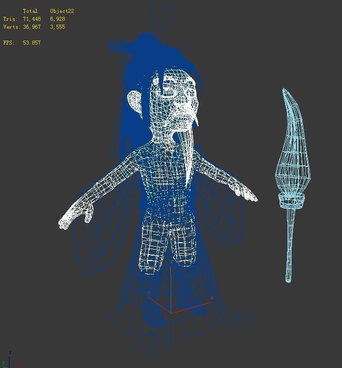 The characters of the game - middle school priests 3D model_6