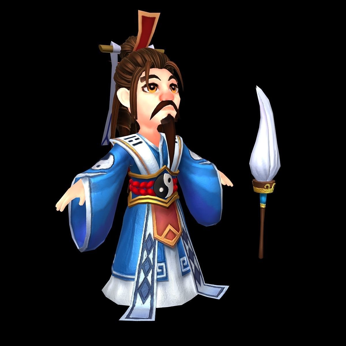 The characters of the game - middle school priests 3D model_3