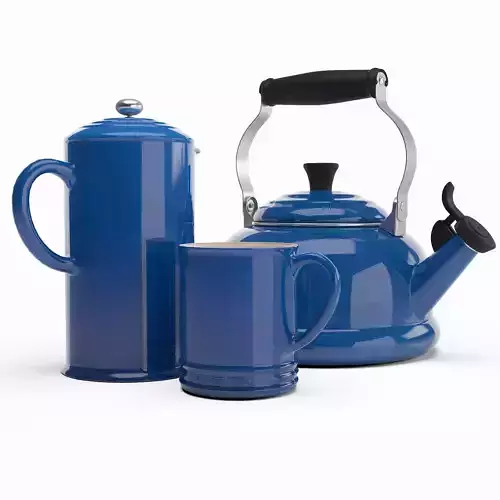 Blueberry Coffee Set 3D model