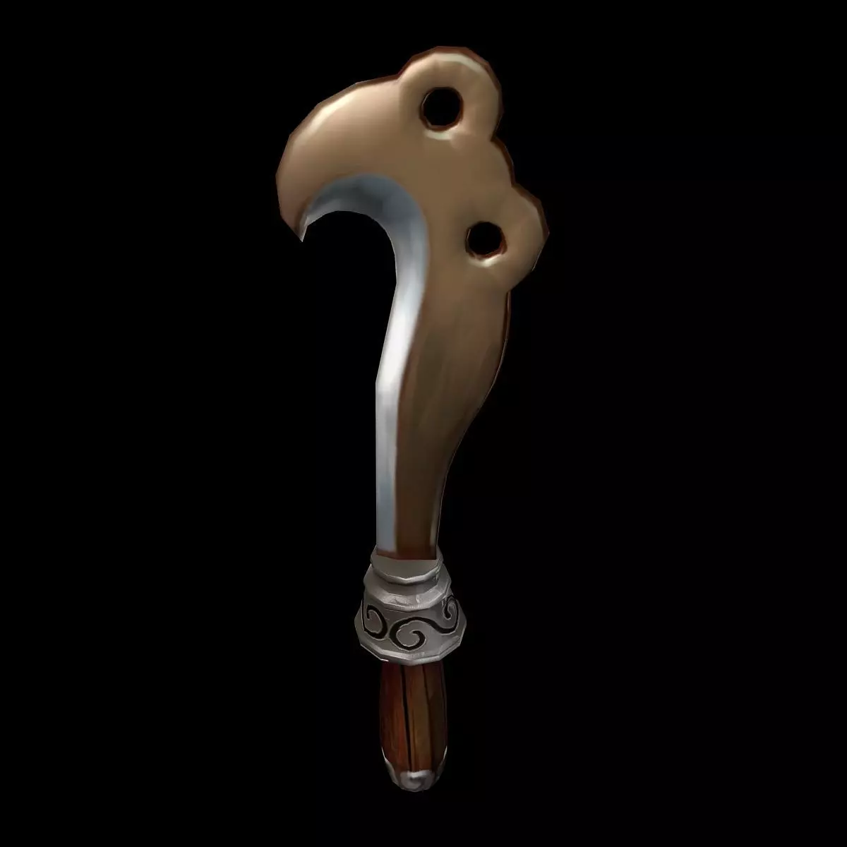 Game character weapons - machete 3D model_0