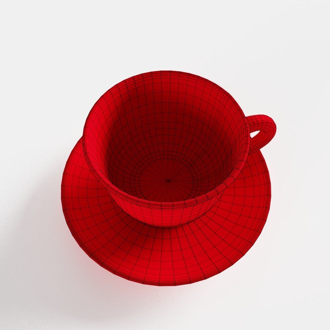 Polka Dot Tea Cup 3D model_2