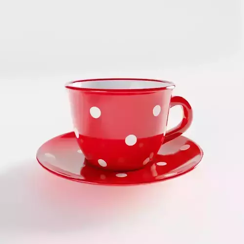 Polka Dot Tea Cup 3D model