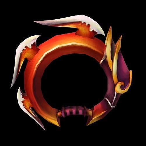 Game characters weapons - wrapped wire ring 10 3D model