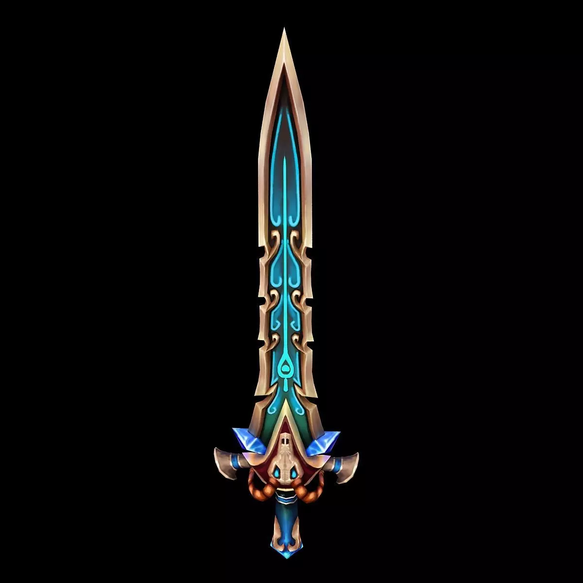 Game character weapon - purely 3D model