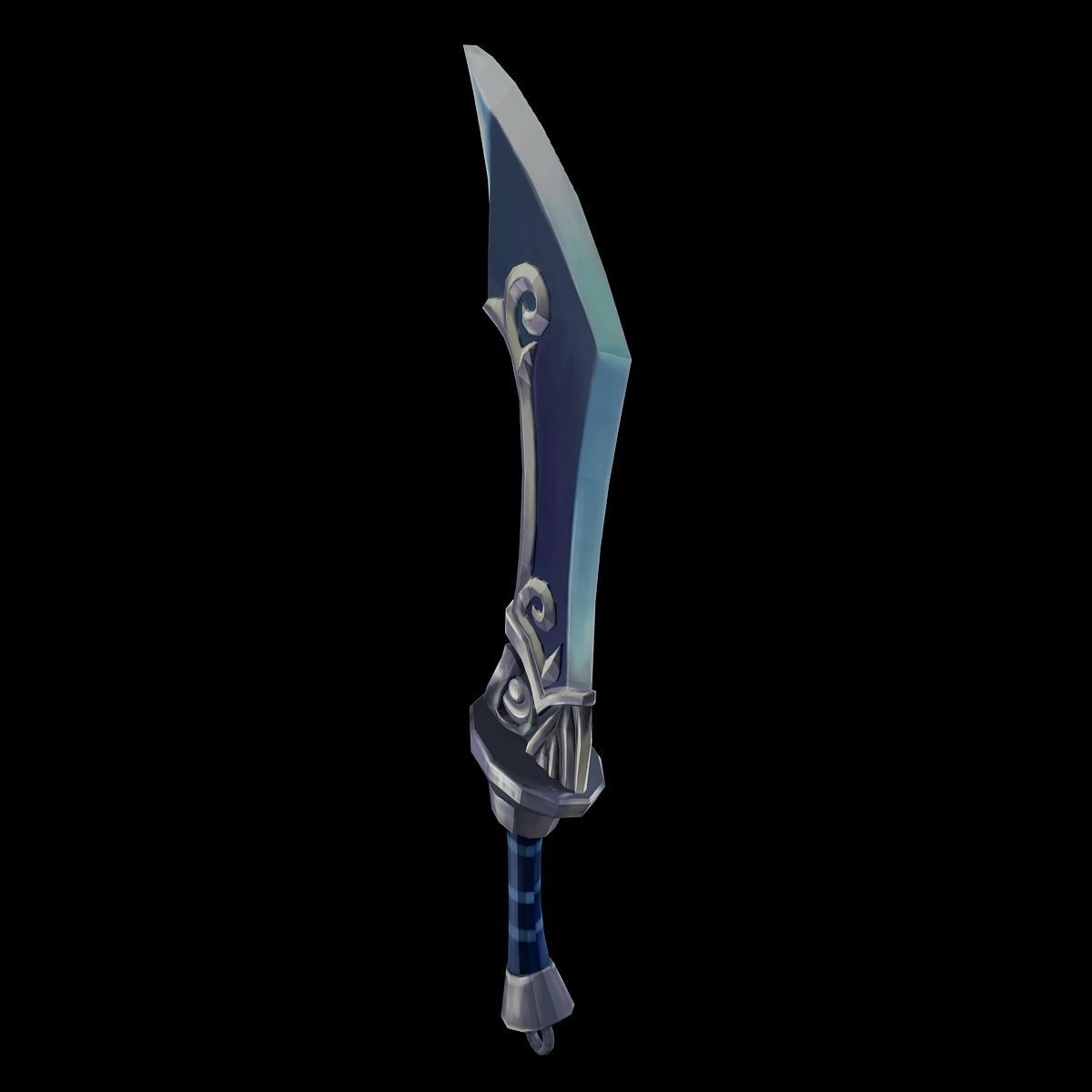 Game character weapon - big knife 3D model_2