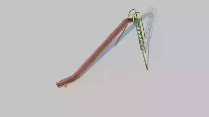 Playground Slide - Low-poly PBR Low-poly 3D model