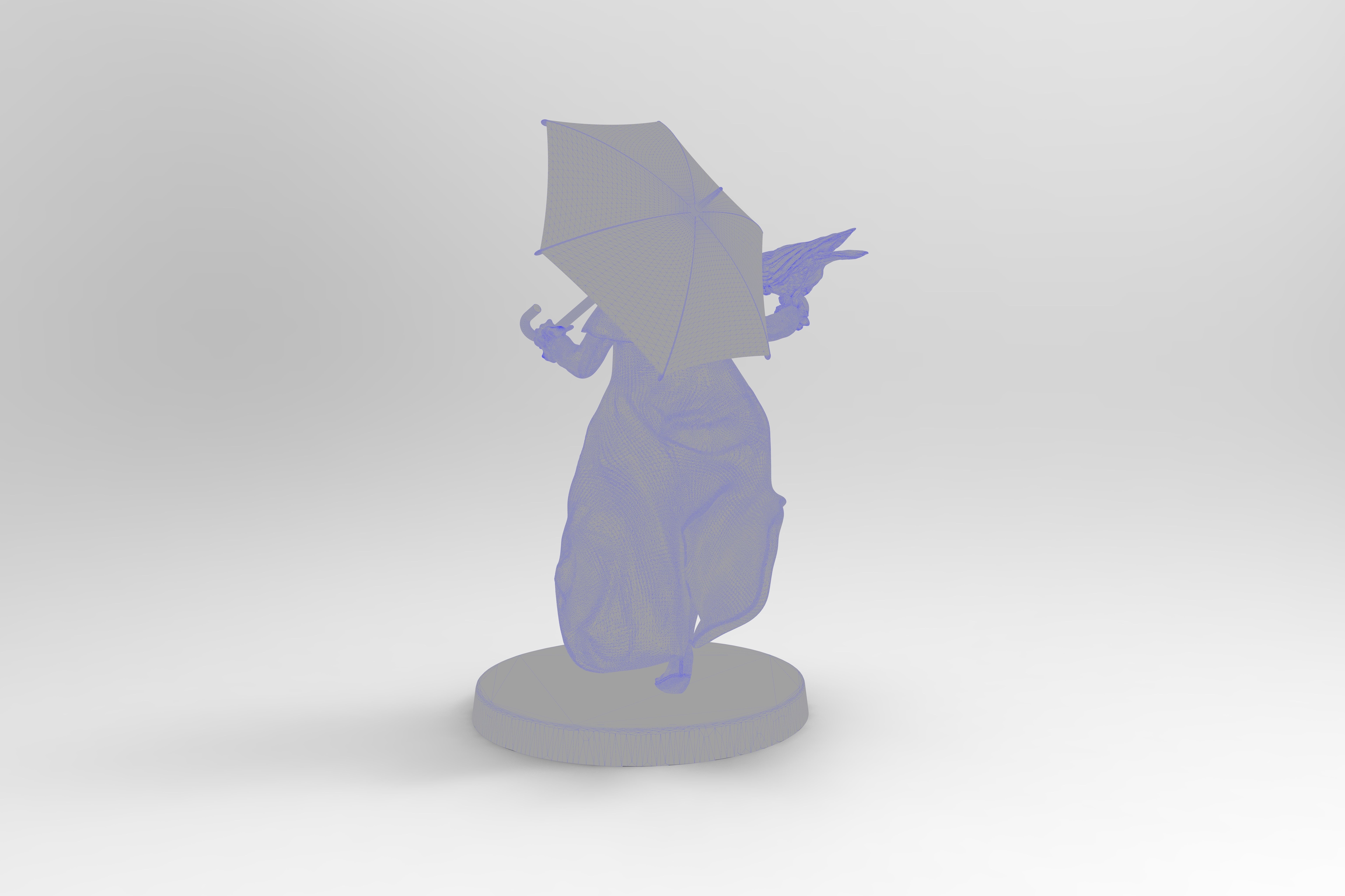 Skelliworm von Odd Tiefling Warlock with Raven Familiar 3D print model_9