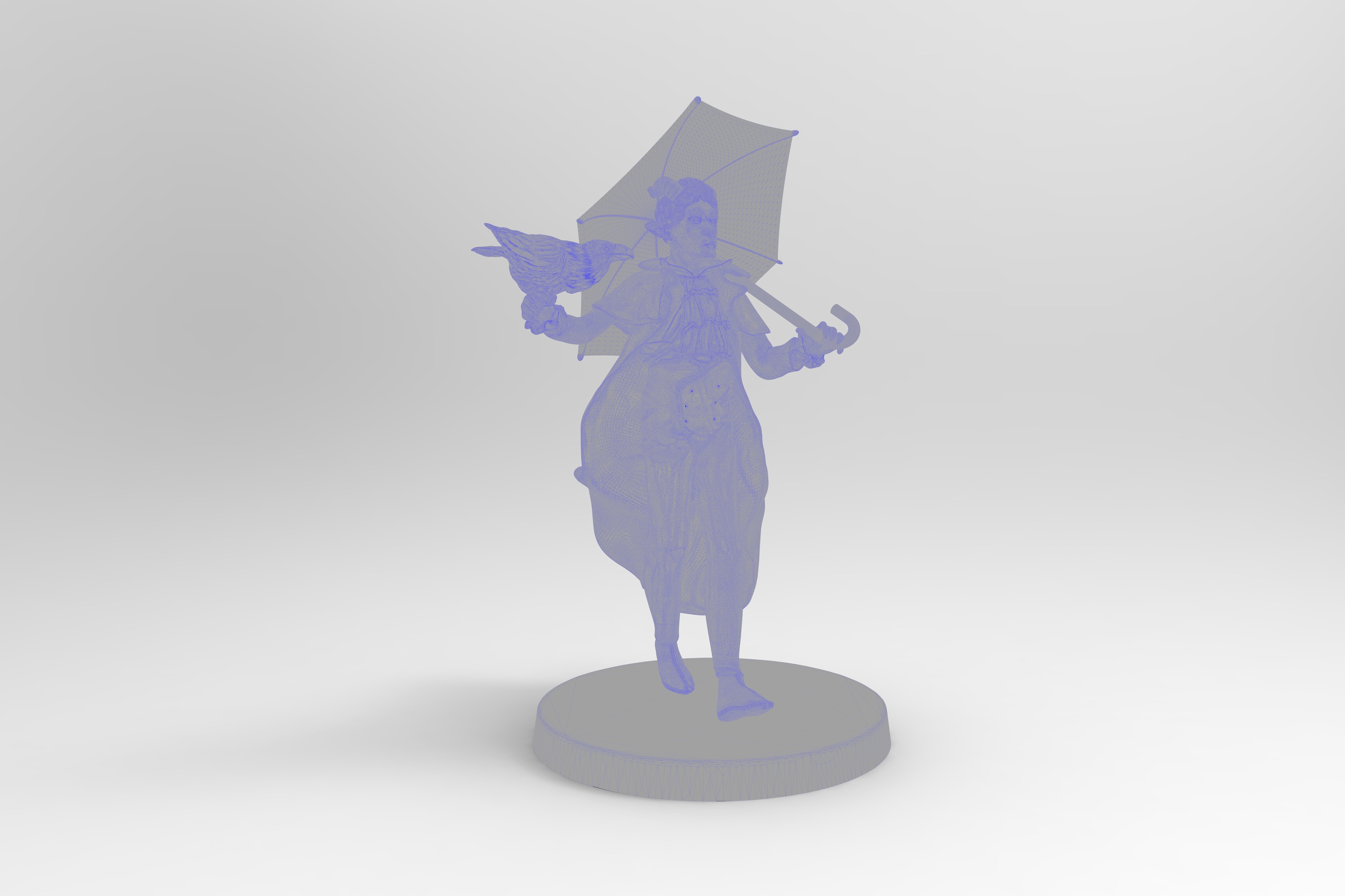 Skelliworm von Odd Tiefling Warlock with Raven Familiar 3D print model_6