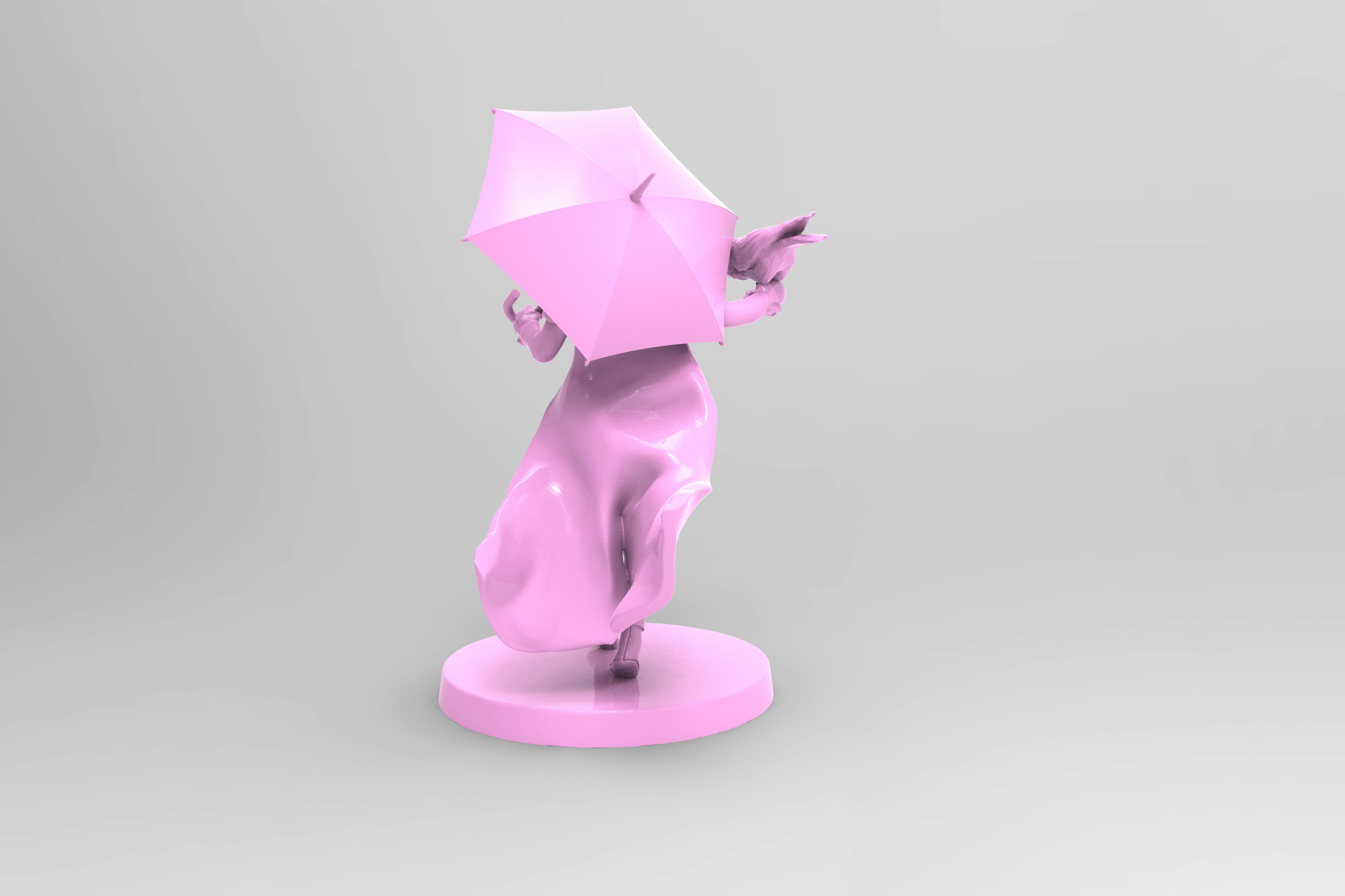 Skelliworm von Odd Tiefling Warlock with Raven Familiar 3D print model_3