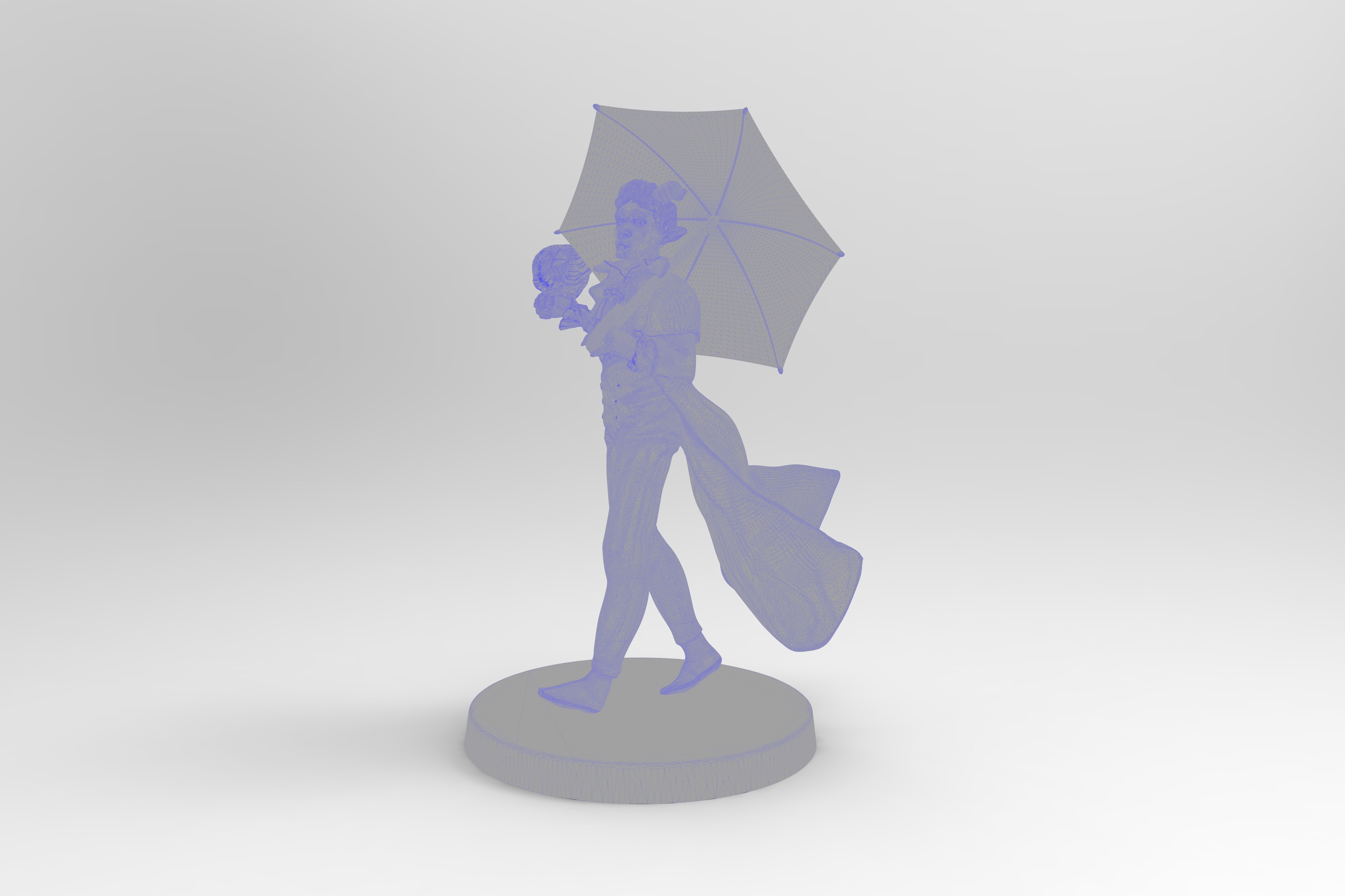 Skelliworm von Odd Tiefling Warlock with Raven Familiar 3D print model_11