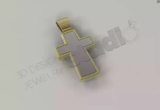 Russian Luxury cross with multi parts 3d model