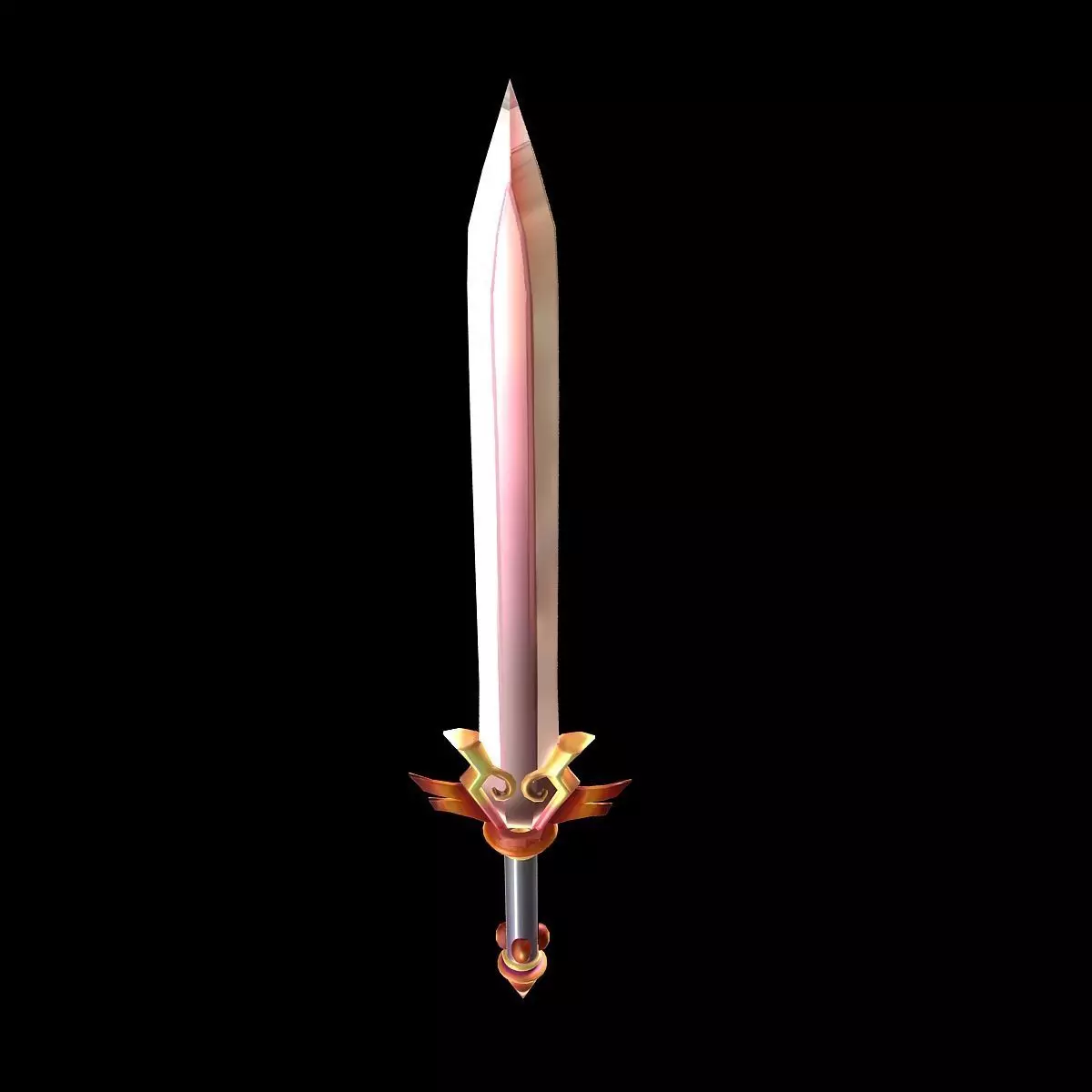Game character weapons - steel sword 3D model_0