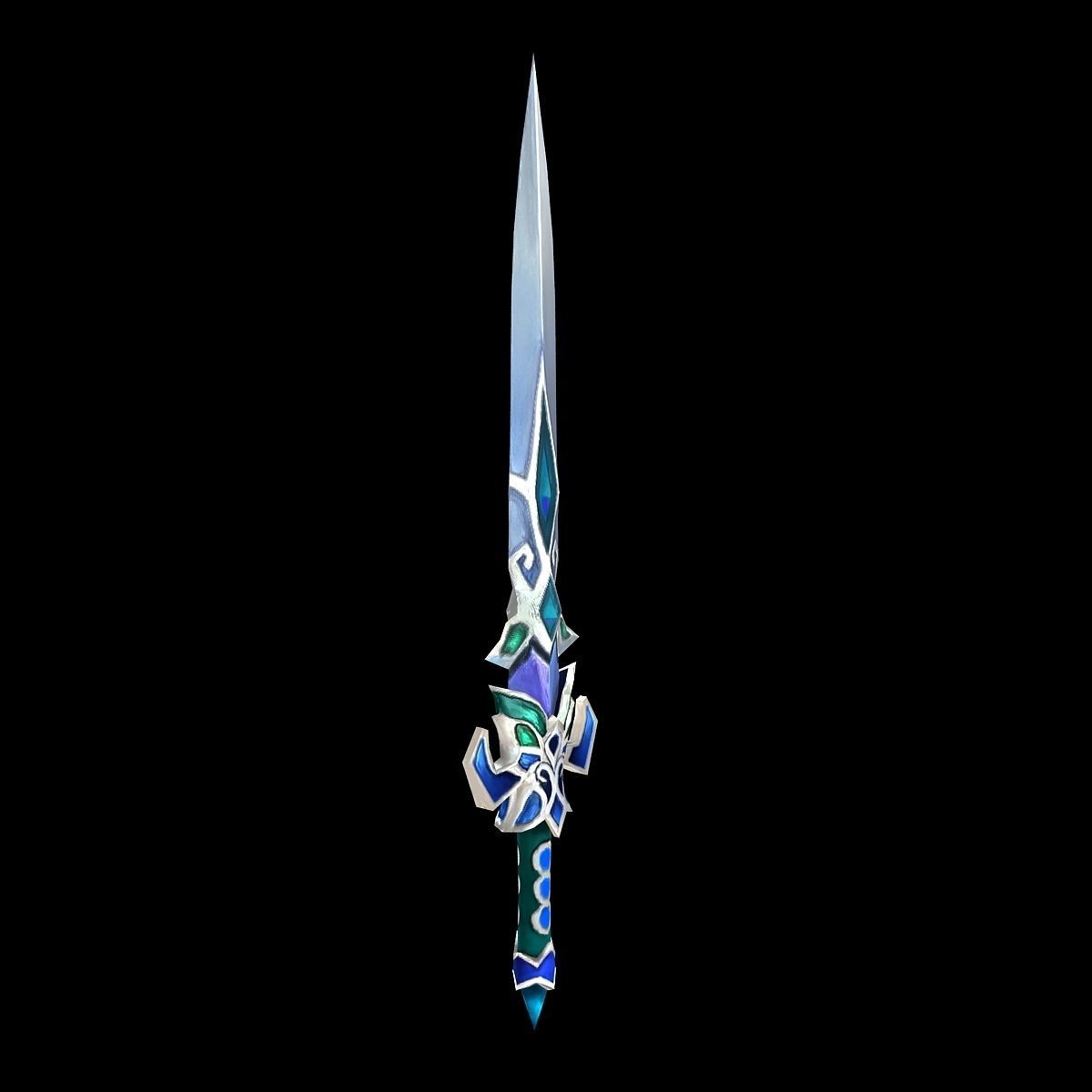 Game character weapon - gentleman sword 3D model_2