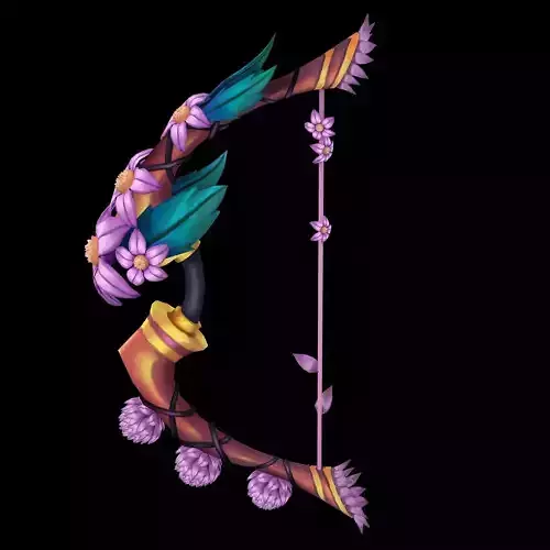 Game character weapon - fall bow