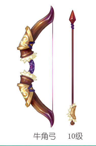 Game characters weapons - horns bow 3D model_4